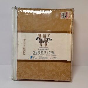 Vintage Wamsutta Elite Sophia Damask Sateen Comforter Cover – Twin – New Sealed